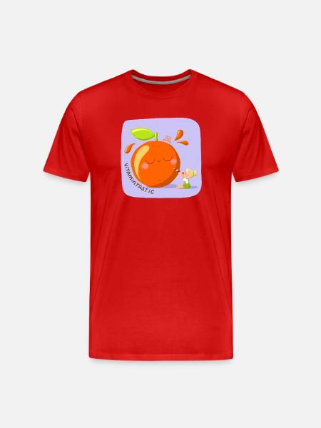 VitaminTASTIC Orange Magic - T-shirt bio Premium Homme - rouge