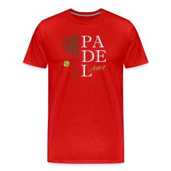 Padel_Addict - Men's Premium Organic T-Shirt - red - Front - Damien (186cm)