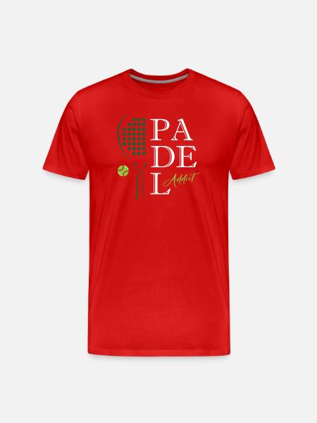 Padel_Addict - Männer Premium Bio T-Shirt - Rot