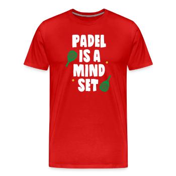 Padel_Is_A_Mind_Set - Men's Premium Organic T-Shirt - red - Front - Damien (186cm)