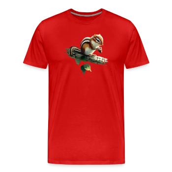 Tamia - T-shirt bio Premium Homme - rouge - Devant - Damien (186cm)