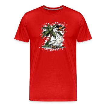 Bande dessinée Goose Summer - T-shirt bio Premium Homme - rouge - Devant - Damien (186cm)