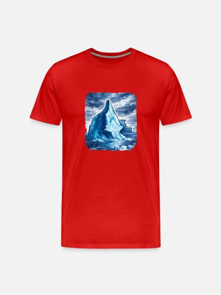 Frost Peak – Retro-Illustration - Männer Premium Bio T-Shirt - Rot