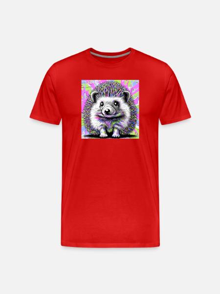 hérisson - T-shirt bio Premium Homme - rouge