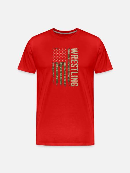 Wrestling - Männer Premium Bio T-Shirt - Rot