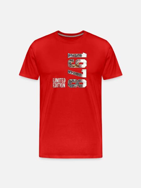 Limited Edition 1978 Tattoo Chinese Dragon - Men's Premium Organic T-Shirt - red