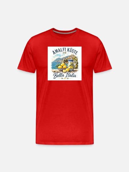 Amalfi - Männer Premium Bio T-Shirt - Rot