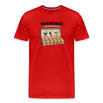 Mehrzweckeier - Für besondere Anlässe - Männer Premium Bio T-Shirt - Rot - Vorne - Damien (186cm)