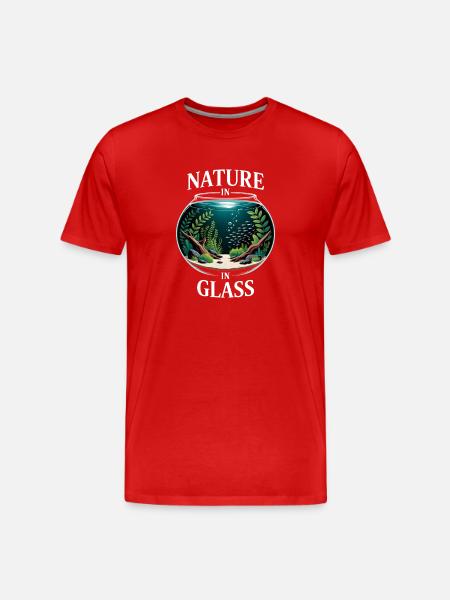 Nature In Glass Aquascaping Dream - Men's Premium Organic T-Shirt - red