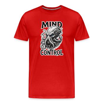Contrôle Mental - Dark Fantasy Brain Monster RPG - T-shirt bio Premium Homme - rouge - Devant - Damien (186cm)