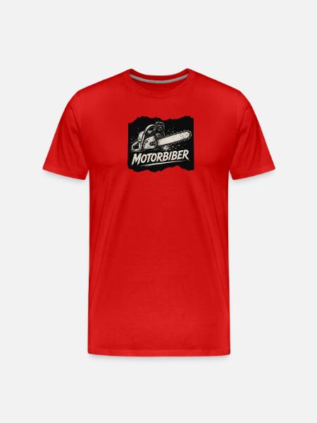 Tronçonneuse Motorbiber - T-shirt bio Premium Homme - rouge