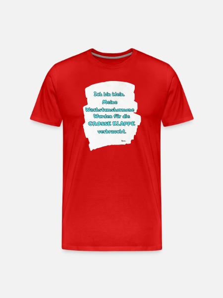 Kleines Ich Große Klappe - Männer Premium Bio T-Shirt - Rot