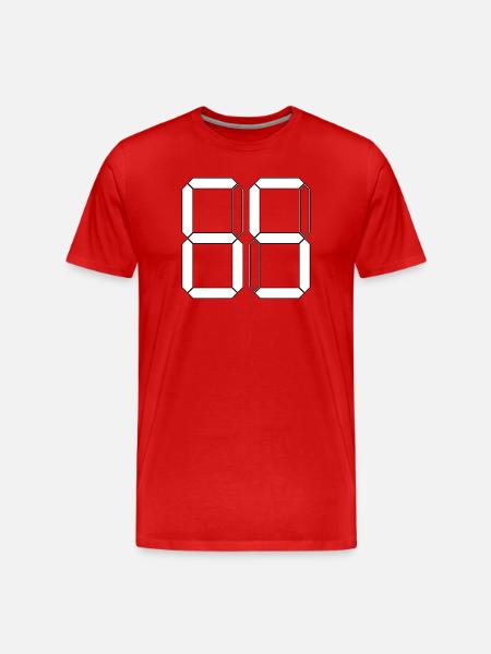 NUMBER 65 Sixty-Five Gift Digital - Men's Premium Organic T-Shirt - red