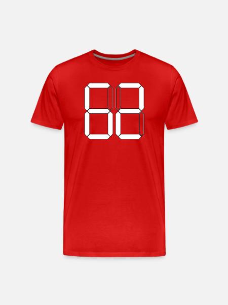 NUMBER 62 Sixty-Two Gift Digital - Men's Premium Organic T-Shirt - red