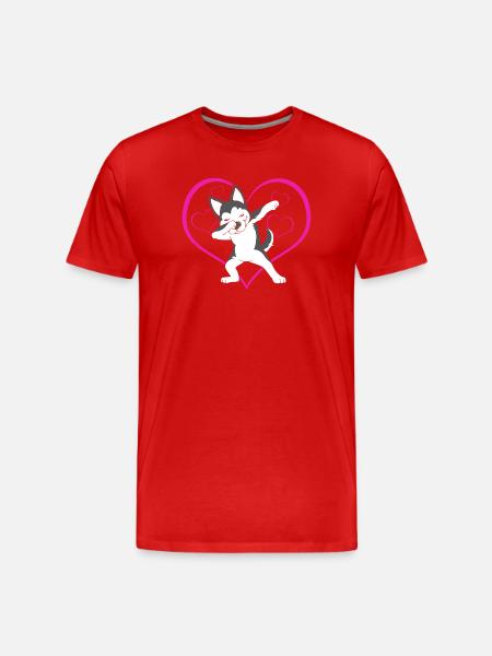 Sibirischer Husky - Männer Premium Bio T-Shirt - Rot