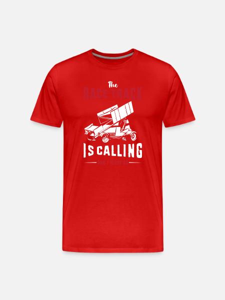 dirt track racing - Men's Premium Organic T-Shirt - red