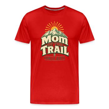 Randonnée familiale de la mère du sentier : Aventure en montagne - T-shirt bio Premium Homme - rouge - Devant - Damien (186cm)