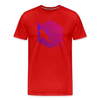Idée cadeau pour un passionné de plongée avec Scuba Diving - T-shirt bio Premium Homme - rouge - Devant - Damien (186cm)