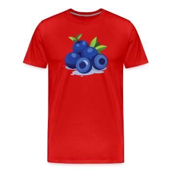Blueberries Costume Carnaval Berries Blueberries - T-shirt bio Premium Homme - rouge - Devant - Damien (186cm)