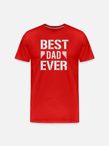Best Dad Ever - Men's Premium Organic T-Shirt - red
