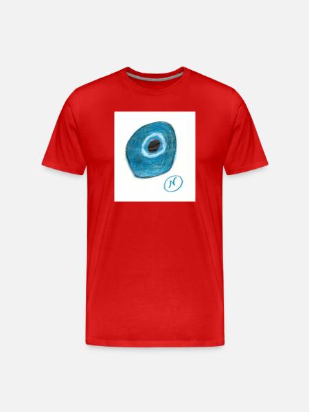 Blue_magic_eye - Männer Premium Bio T-Shirt - Rot