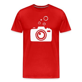 Cadeau de plongée pour plongeur caméra caméra sous-marine - T-shirt bio Premium Homme - rouge - Devant - Damien (186cm)