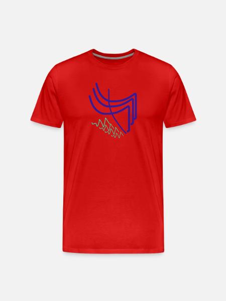 Abstrakte Harmonie - Männer Premium Bio T-Shirt - Rot