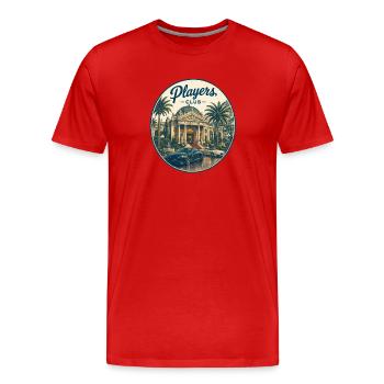 Club des joueurs Vintage Palace et limousines - T-shirt bio Premium Homme - rouge - Devant - Damien (186cm)