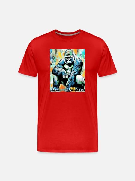 gorilla - Men's Premium Organic T-Shirt - red