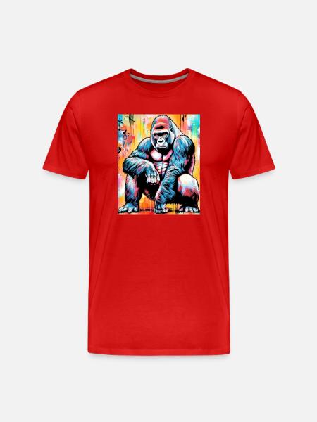 gorilla - Men's Premium Organic T-Shirt - red