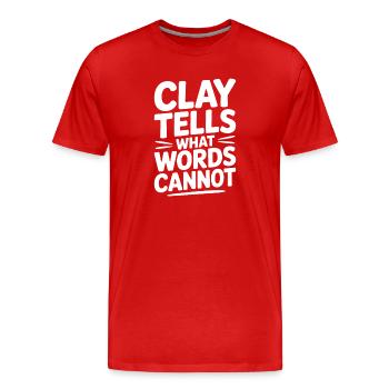 Pottery Artists Clay Tells Pottery - Männer Premium Bio T-Shirt - Rot - Vorne - Damien (186cm)