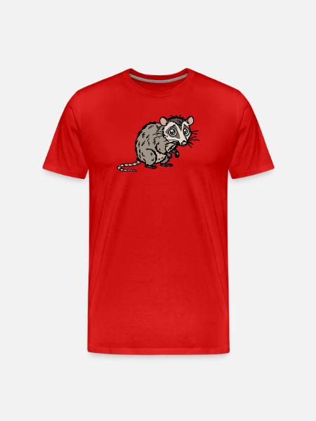 Cute, hand-drawn possum design - Men's Premium Organic T-Shirt - red