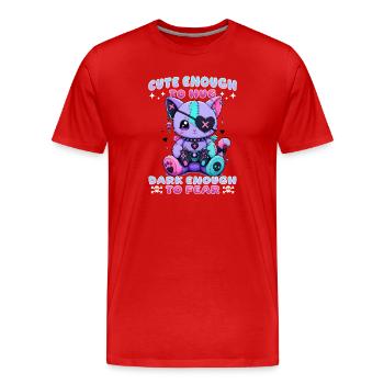 Pastel Goth Soft Goth Gaming Gamer - Männer Premium Bio T-Shirt - Rot - Vorne - Damien (186cm)