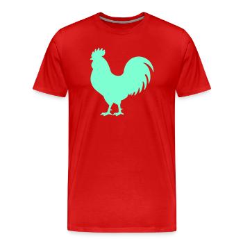 Coq - T-shirt bio Premium Homme - rouge - Devant - Damien (186cm)