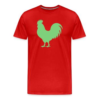 Coq - T-shirt bio Premium Homme - rouge - Devant - Damien (186cm)