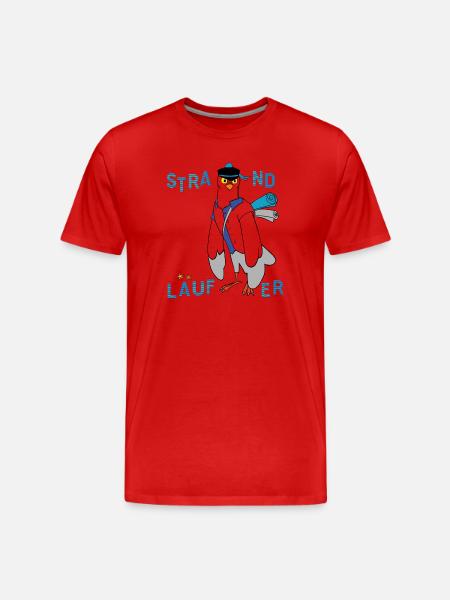 Strandläufer Möwe - Männer Premium Bio T-Shirt - Rot