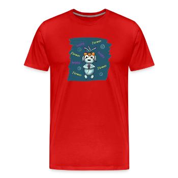 Fille d’honneur - T-shirt bio Premium Homme - rouge - Devant - Damien (186cm)