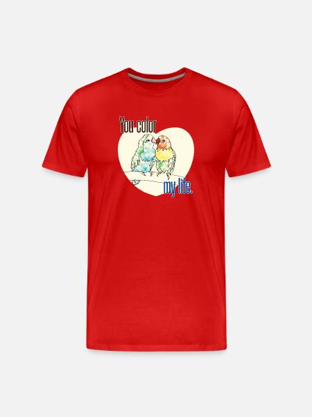Rosenkopfchen - Männer Premium Bio T-Shirt - Rot