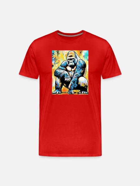 gorilla - Men's Premium Organic T-Shirt - red