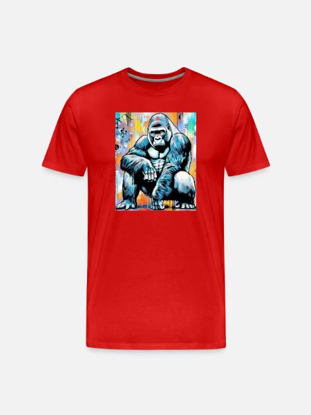 gorilla - Men's Premium Organic T-Shirt - red