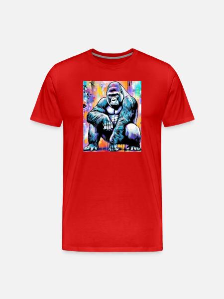 gorille - T-shirt bio Premium Homme - rouge