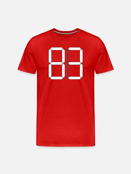NUMBER 83 Eighty-Three Gift Digital - Men's Premium Organic T-Shirt - red