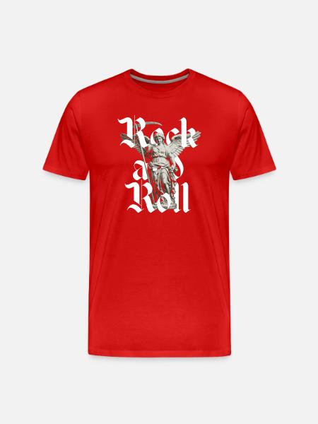 Engel des Rock'n'Roll - Männer Premium Bio T-Shirt - Rot