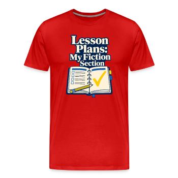 Plans de leçon pour professeurs : Ma section fiction Drôle » - T-shirt bio Premium Homme - rouge - Devant - Damien (186cm)