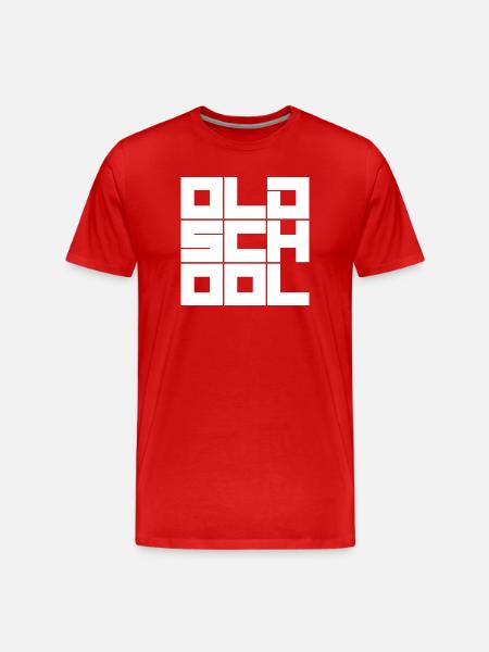 Logo géométrique Oldschool - T-shirt bio Premium Homme - rouge