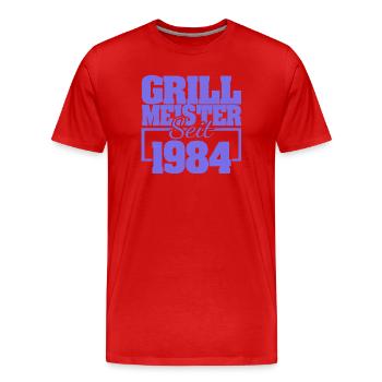 Grillbesteck 1984 - Männer Premium Bio T-Shirt - Rot - Vorne - Damien (186cm)