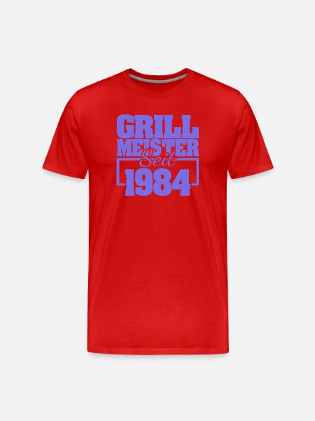 Grillbesteck 1984 - Männer Premium Bio T-Shirt - Rot