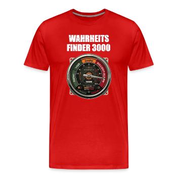 Wahrheit Finder - Männer Premium Bio T-Shirt - Rot - Vorne - Damien (186cm)