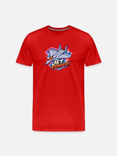 Jet Power Burst - Men's Premium Organic T-Shirt - red