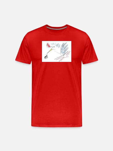 Regarde juste là ! - T-shirt bio Premium Homme - rouge